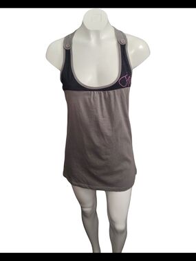 Fox XL Neutral Taupe Grey Crewneck Tee with Fox Head Tag